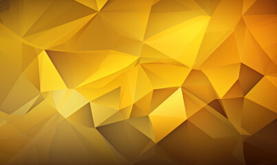 Abstract mustard color background or wallpaper with polygons, triangles or concave geometries, Generative AI