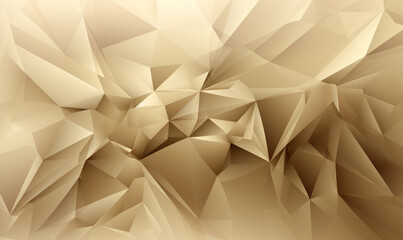 Abstract beige color background or wallpaper with polygons, triangles or concave geometries, Generative AI