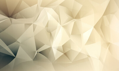 Abstract cream color background or wallpaper with polygons, triangles or concave geometries, Generative AI
