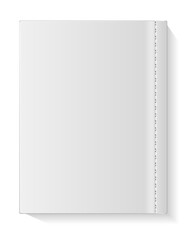 Blank file folder mockup. Realistic white brochure
