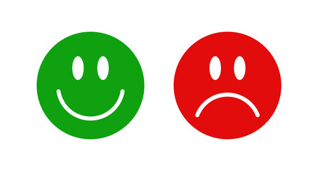 Happy and sad smiley icon