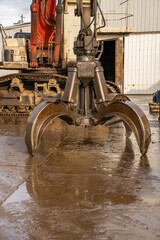 copper and engine and motor parts at recycling center to be scrapped