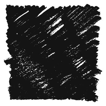 Brush stroke scribbling square. Grungy hatching texture