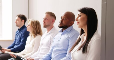 African American Unemployed Job Applicants Waiting