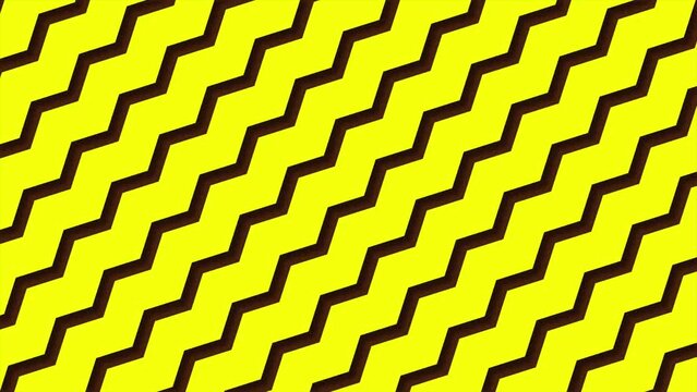 Animated curved line pattern on a yellow background
