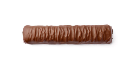 Sweet tasty chocolate bar isolated on white