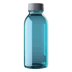 Transparent plastic bottle with purified water