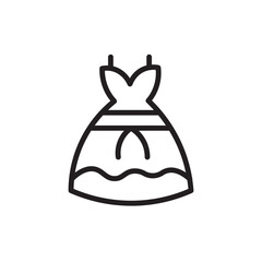 Bride Dress Girl Outline Icon