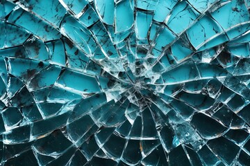 Abstract Cracked Tempered Glass Background, Generative AI