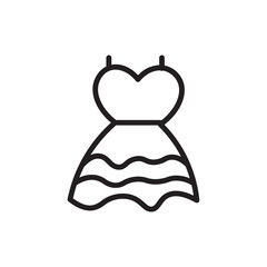 Bride Dress Lace Outline Icon