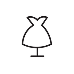 Bride Dress Wedding Outline Icon