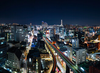 Fototapeta na wymiar Night view of Seongsu-dong, Seoul, Korea