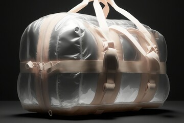 Duffel Bag. Luggage Handbag, travel concept. AI generated, human enhanced