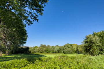 Lanscape view from the wooden pathway in Fiaes