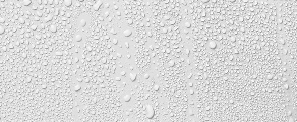 White surface with water drops as background, banner design