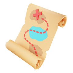 map 3d icon illustration