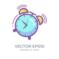 Cute colored icon Alarm on white background