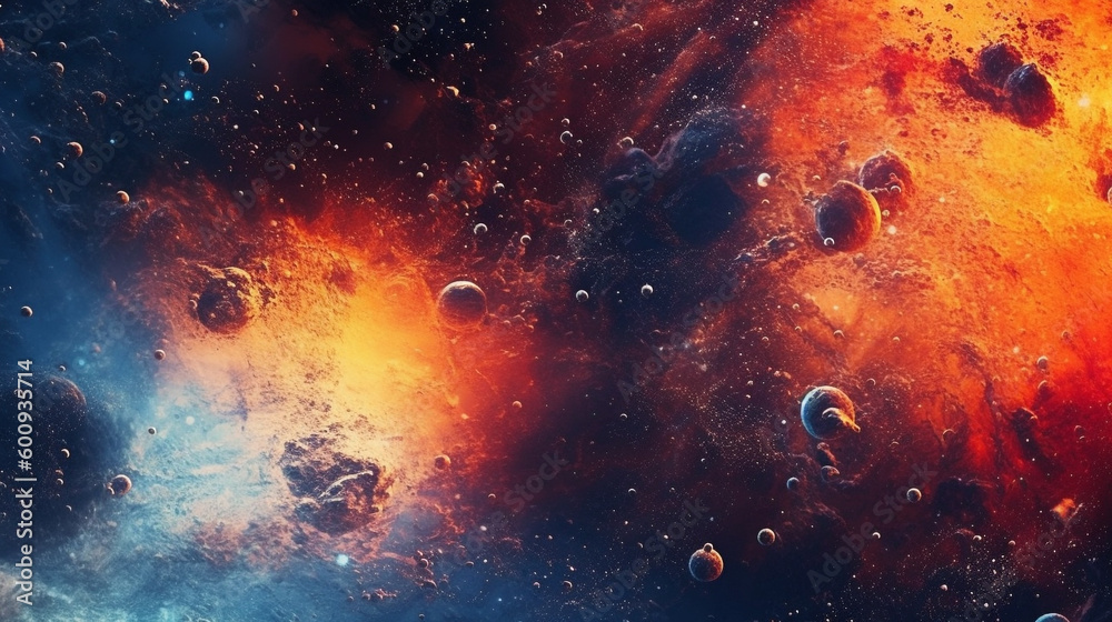 Sticker generative ai, an abstract background image with a cosmic theme