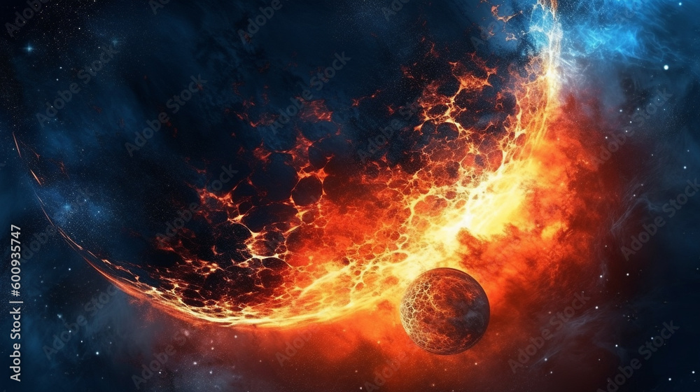 Wall mural generative ai, an abstract background image with a cosmic theme