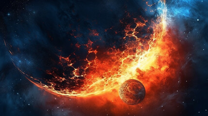 Generative AI, an abstract background image with a cosmic theme