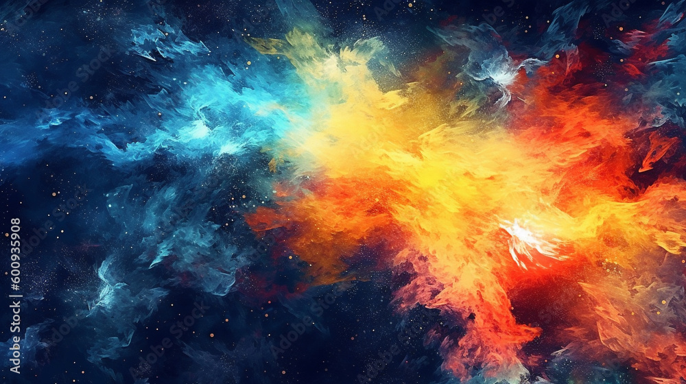 Sticker generative ai, an abstract background image with a cosmic theme