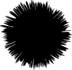 Grunge Circle Rough Star Element Vector Paint Brush Stroke Effect