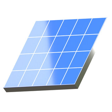 solar panel 3d illustration
