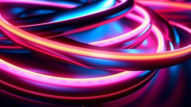 Generative AI, an abstract background image with a neon effect