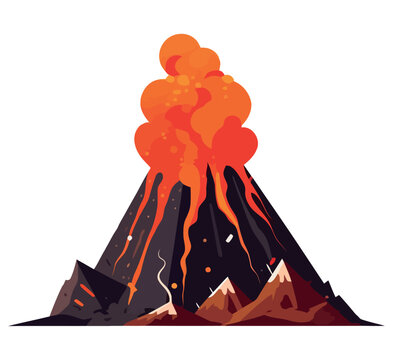 Exploding volcano design
