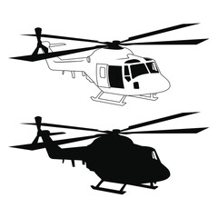 helicopter transportation black and white