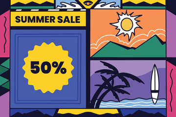 summer sale banner design