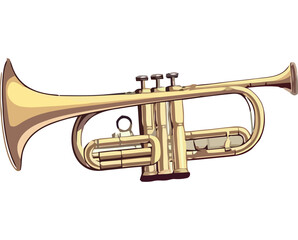 Obraz na płótnie Canvas Classic trumpet illustration