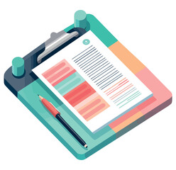 clipboard with documents