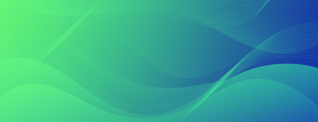 Abstract Green Fluid Banner Template. Modern background design. gradient color. Dynamic Waves. Liquid shapes composition. Fit for banners