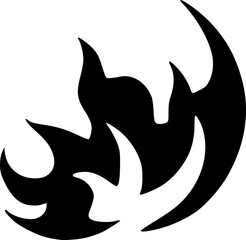 Fototapeta na wymiar black fire icon
