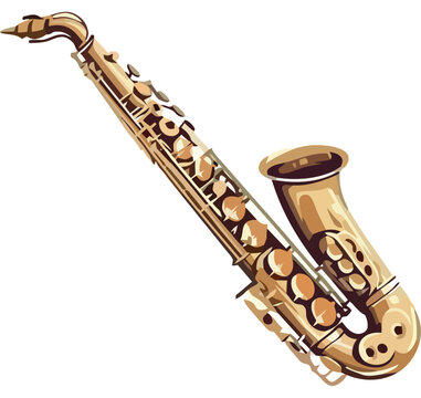 Classic golden saxophone