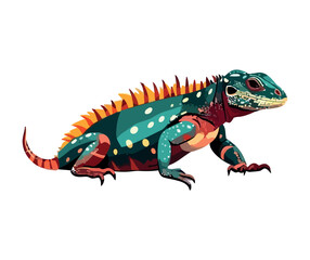 Colorful reptile design