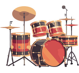 Fototapeta na wymiar drums instruments design