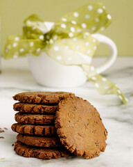 Millet Cookies with Raw Ingredients, Cups and Gift Pack