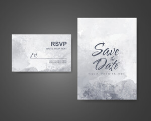 Wedding invitation with abstract watercolor background