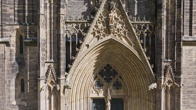 Aerial view of Magdeburg Cathedral (Dom zu Magdeburg) , Magdeburg, Saxony-Anhalt, Germany,