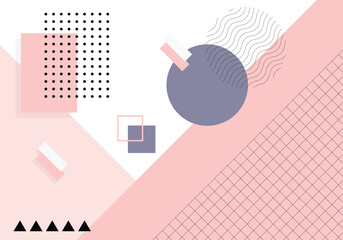 Colorful geometric background template banner and Memphis Design with Modern unique shape