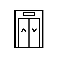 lift icon lien style vector