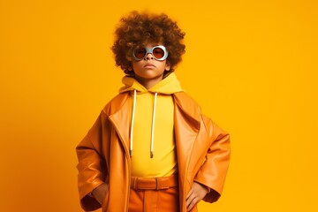 Kid with a orange jacket