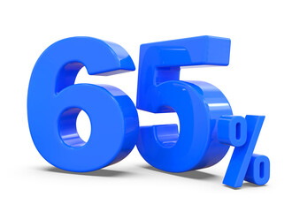 65 Percent  Discount Sale Off Blue Number