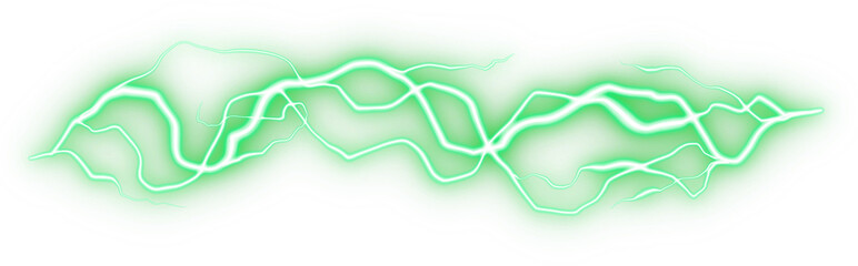 realistic lightning isolated on transparent background