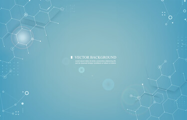 Abstract technology background.computer network.futuristic wallpaper.geometric hexagon shape