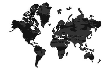 Fototapeta na wymiar Black and White World Map Background