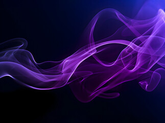 Fototapeta premium A purple smoke on a black background. Purple smoke texture background. Generative AI