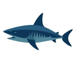 Sharp teeth of fish symbolize underwater danger